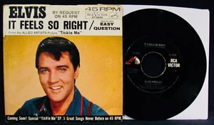 ELVIS PRESLEY-Easy Question-Picture Sleeve & 45 w/Rare Print-RCA VICTOR #47-8585 - Imagen 1 de 2