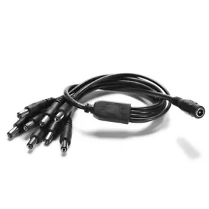 DC Power Cable 1 to 8 Adapter Splitter for 8CH DVR Security Camera 5.5x2.1 mm - Picture 1 of 7