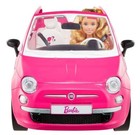 Barbie Pink Fiat 500 Car and Doll Playset Christmas Gift Brand New
