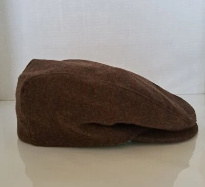 Pendleton Driving Cap Sz Large 100% Pure Virgin Wool Multicolored Brown Dot - Imagem 1 de 4