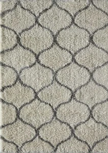 Rugs America Feather Shag Fh200c Geometric Shag Runner Area Rug - Picture 1 of 6