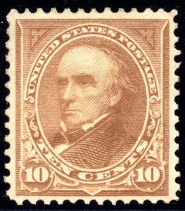 US 283a 10c 1899 Daniel Webster type II vertical watermark VF unused OG hinged - Picture 1 of 2