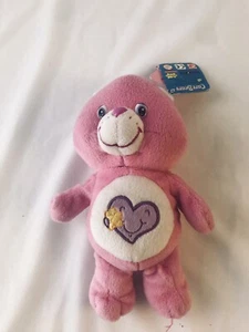 Vintage Rare "Take Care Bear" Nightcap Version Purple Heart Star 2004 Pink Care - Bild 1 von 6