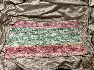 Triple Yarn, Handmade Crochet Area Rug, Multi-Color, 16”x33” - Picture 1 of 5