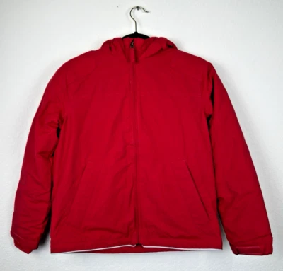 Lands' End Grow-A-Longs Winter Coat Kids Youth M (10-12) Hooded Red Jacket - Image 1 of 4