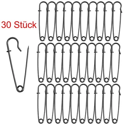 30 Stück Große Sicherheitsnadeln 70 mm Hochleistungs-Deckenstifte Anstecknadeln - Bild 1 von 4