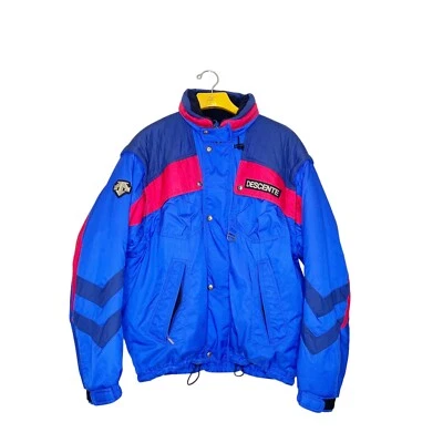 Vintage Descente XL Ski Jacket Coat Men's Winter Sports Blue Red - Image 1 of 4
