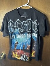 AC/DC Let There Be Rock 1977 Reprint 2008 Men's T Shirt Black Men's Med. 
