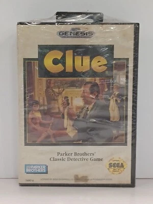 CLUE Parker Brothers Detective Game for Sega GENESIS Cluedo SHRINK WRAPPED  - Image 1 of 4