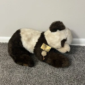 70er Jahre Hermann Original Plüsch Panda Teddybär mit Etikett groß Germany Mohair? 18 zoll - Bild 1 von 23
