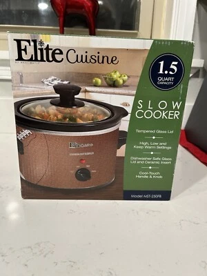 Elite Cuisine 1.5qt Slow Cooker--Football-Model MST-250FB New In Box - Image 1 of 4