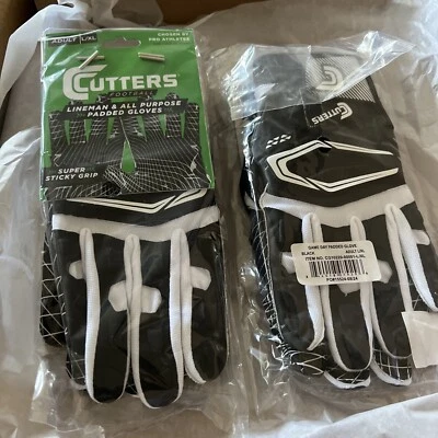 Cutters Game 2.0 Padded Glove Lineman All Purpose Adult L/XL Buy 3 Get 1 Free