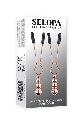 Selopa Ultimately Pleasurable Beaded Nipple Clamps Rose Gold, New - Image 1 of 4