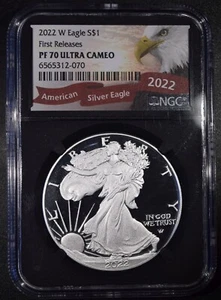2022-W *First Releases* 1oz Silver Eagle "NGC PF70 Ultra Cameo" - Picture 1 of 3
