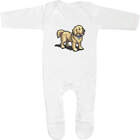 'Pixel Art Golden Retriever Dog' Baby Romper Jumpsuits / Sleep suits (SS043993)