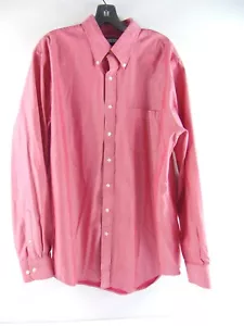 Lands End Pink Cotton Long Sleeve Button Down Shirt L 16 - 16.5 - Picture 1 of 8