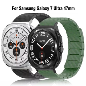 Carbon Fiber Pattern Strap Magnetic Band for Samsung Galaxy Watch Ultra 2/1 47mm - Picture 1 of 16