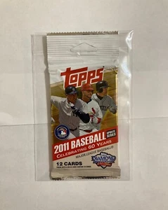 Actualización Topps 2011 paquete sellado de fábrica 12 cartas raro sin abrir Trout Rookie - Imagen 1 de 2