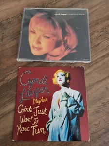CYNDI LAUPER I'M GONNA BE STRONG & HEY NOW GIRLS JUST WANNA HAVE FUN CD SINGLES - Picture 1 of 2