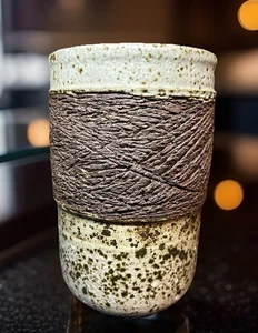 Mid-Century Brutalist Clay Pottery Stoneware Ceramic Vase 7.75”x5” 1.94Kgs - Picture 1 of 14