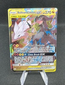 Reshiram & Zekrom GX 157/236 Eclissi Cosmica Holo Full Art Pokemon TCG - Foto 1 di 6