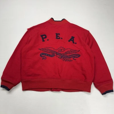 Vtg 80s Perry Ellis America Mens Wool Jacket 2XL Red Button Up Eagle Logo USA - Image 1 of 4