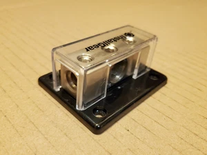 InstallGear 0/2/4 AWG Gauge Power Distribution Block 1/0 Gauge in to (2) 4/8 Gau - Picture 1 of 7