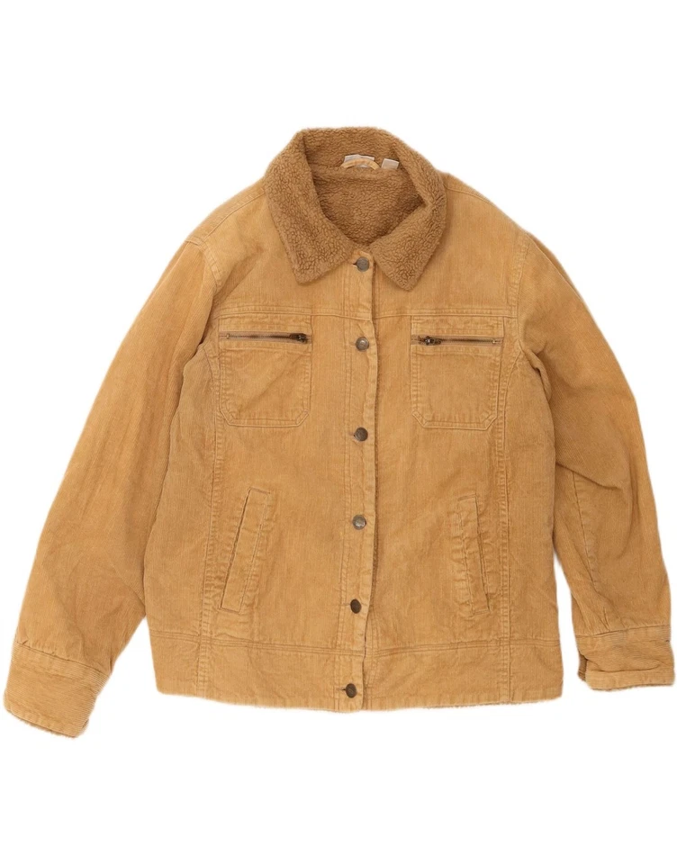 Chaqueta de pana Sherpa Rainbow para mujer Reino Unido 18 XL beige algodón AC06 Foto 1 de 3