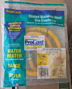Brasscraft 1/2 in. FIP x 1/2 in. Dia. MIP Stainless Steel 36 in. Connector - Picture 1 of 3