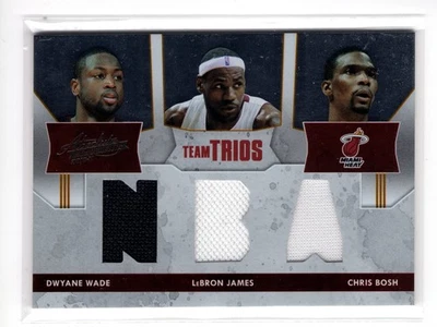 2010-11 Absolute Memorabilia LeBron James Dwyane Wade Bosh Triple GU Patch /100 - Image 1 of 2