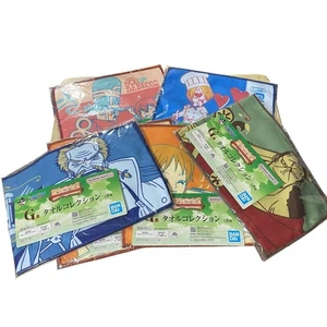 One Piece Towels Set of 6 Face Towels Character Prints Japan Anime - Picture 1 of 5
