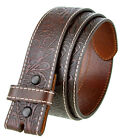 Bracelet ceinture en cuir véritable grain floral gravé western 1-1/2" de large