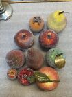 Lot 10 ornements de fruits perles sucrées décoration pommes poire grenade orange