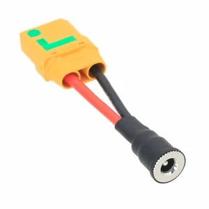 DC 5.5x2.1mm Female metal Socket to Amass XT90-S Anti Spark Female cable 14# 5CM - Picture 1 of 2