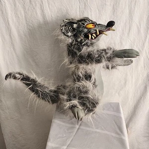 Evil Rodent Rat Halloween Prop Paper Magic Group 2001 Vinyl Wired Plush 16” T - Picture 1 of 24