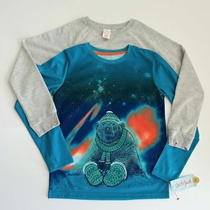 2 Boys M (8/10) Pajama Tops ONLY Mix Match Blue & Gray Cat & Jack - Picture 1 of 7