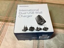 Insignia International Dual USB Wall Charger with Additional European Plugs