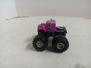 RARE!!! Micro Machines Monster Truck Semi Kenworth Peterbuilt Squasher Purple...