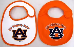 Auburn Lil Tigers Fan Baby 2 Piezas Pechera Set Infantil Águila de Guerra Fútbol Día de Juego Nuevo - Imagen 1 de 9