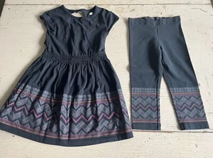 Girl's TEA COLLECTION Size 5 Dark Gray Outfit - Picture 1 of 2
