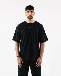 Alphalete Men's Brushed Aligned SS Tee - Black, Size Medium - Picture 1 of 10