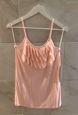 Tanque delantero con volantes rosa Kenar talla PEQUEÑO NUEVO SIN ETIQUETAS Foto 1 de 4