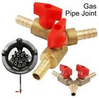 Water Oil Air Ball Valve Adapter Hose Barb Three 3 Way Pipe Fitting Connector