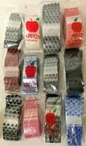 Apple Baggies #125125 (1.200) VERSCHIEDENE DESIGNS (12 Packungen mit 100 in jeder Packung!) - Bild 1 von 2