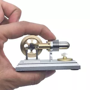 Neu Mini Retro Heiß Horizontal Stirlingmotor Modell J06C Aluminiumlegierung Basis - Bild 1 von 14