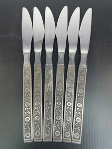 6-Piece Gold Standard Night Blossom Butter knife Flatware - Picture 1 of 4