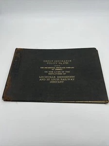 🔥RARE VTG 1925 LOUISVILLE HENDERSON & ST. LOUIS RAILWAY INSURANCE POLICY 1789🔥 - Picture 1 of 12