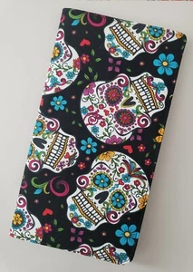 Sugar Skull Stoff bedeckt gefüttert Journal 8,26 x 4,4 Zoll - Bild 1 von 2