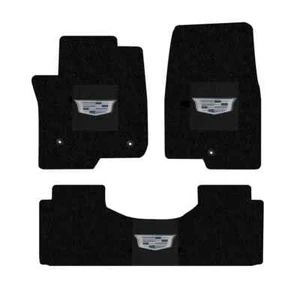 2021-2024 Escalade Front & 2nd Row Bucket Black Floor Mats Escalade New Logo - Picture 1 of 5