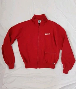 Vintage Russell Athletic Red Zip Up Sweat Top - Size Small - Picture 1 of 5